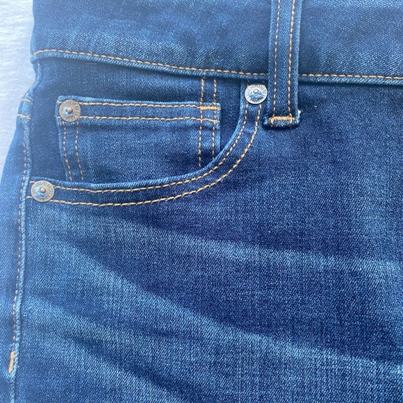 American Eagle 360 Super Stretch Denim Mini Shorts W6 Hi Rise Mid Blue - Picture 4 of 12